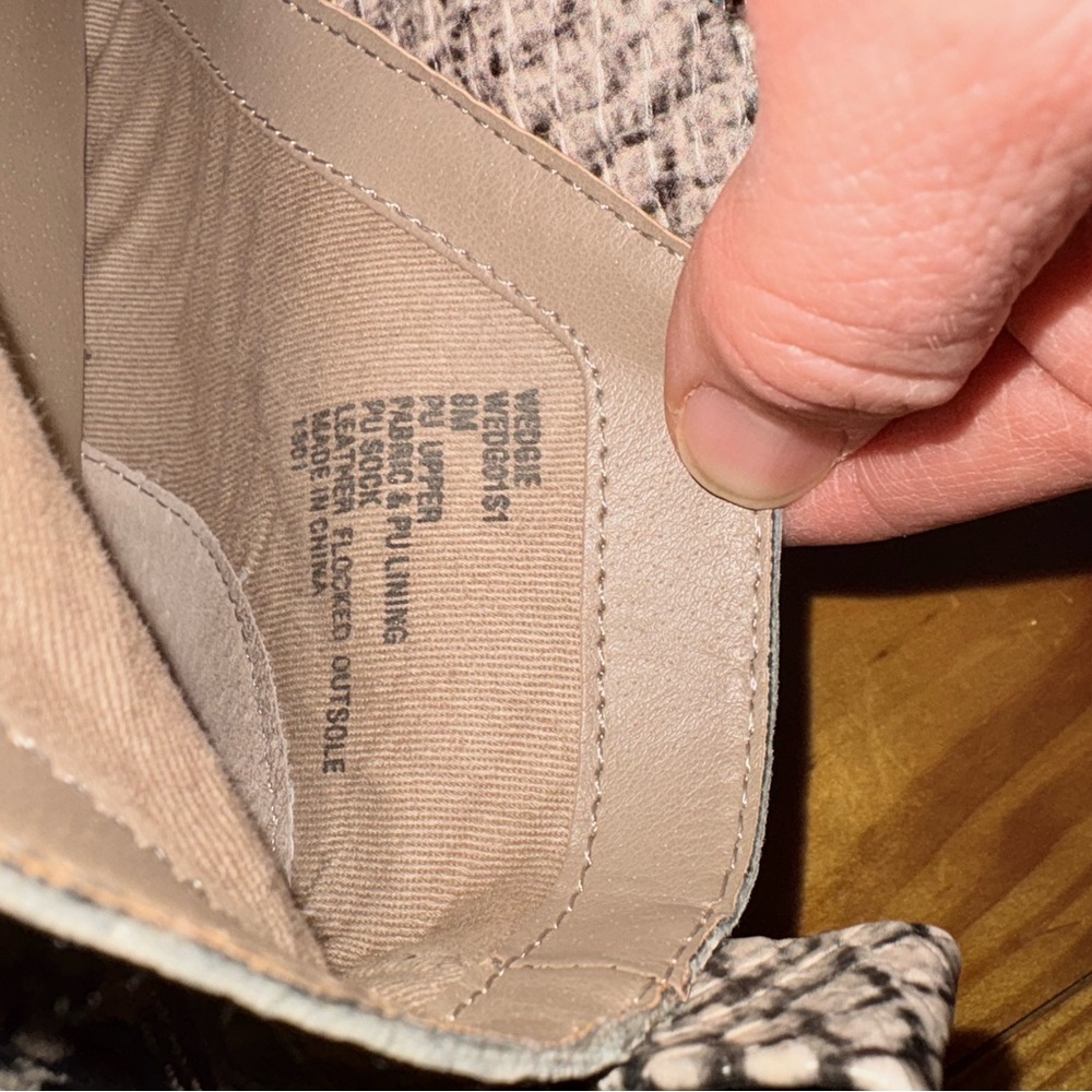 Steven Madden Snake Print Ankle Wedgie Sneakers - Picture 9 of 13